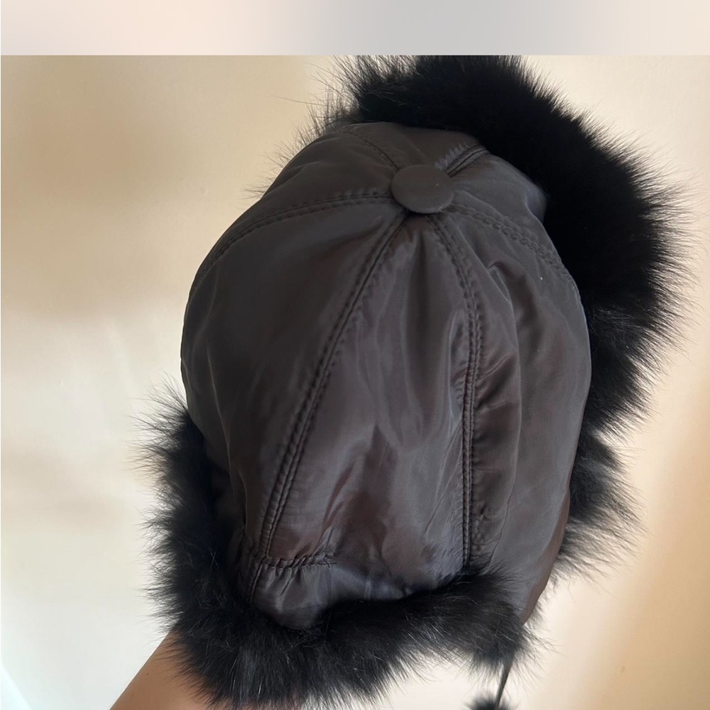Black Rabbit Fur Russian Style Hat - Picture 6 of 6